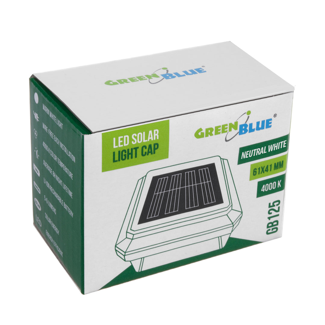 Solar tuinpaallamp 81 x 81 x 60mm GroenBlauw GB127