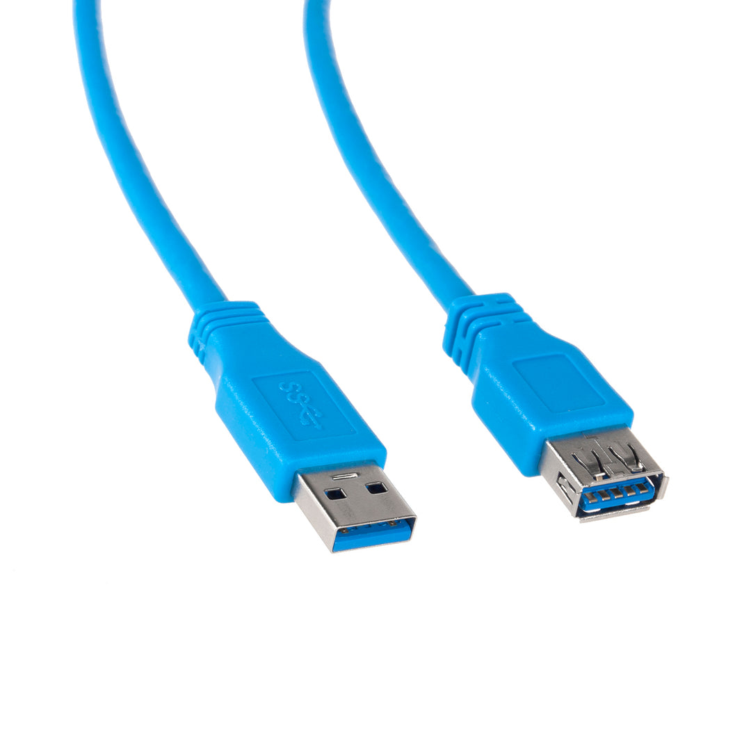 USB 3.0 kabel 3m vrouwelijk mannelijk blauw Maclean MCTV-585