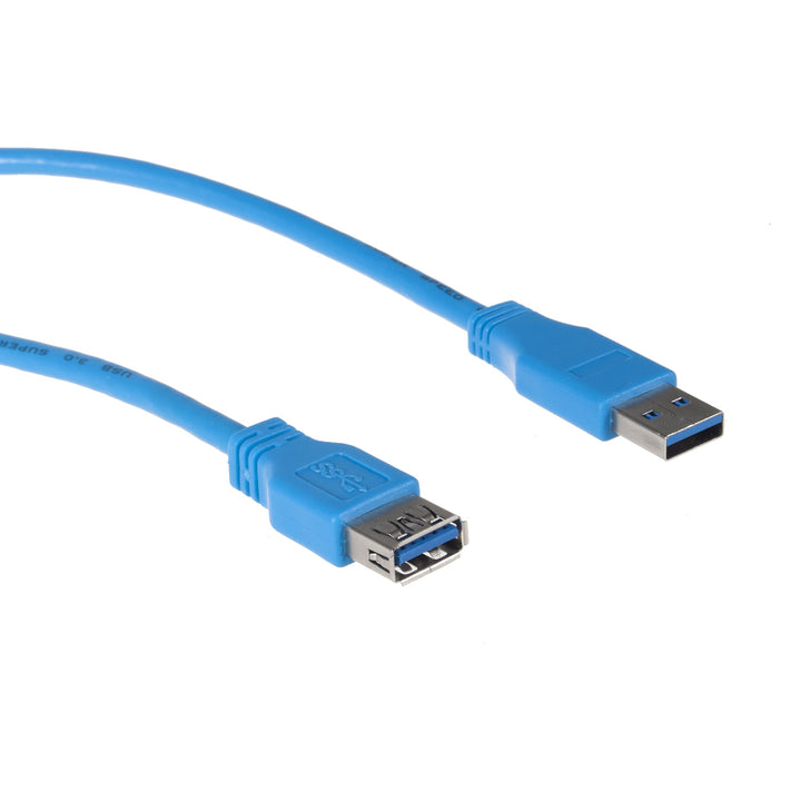 USB 3.0 kabel 3m vrouwelijk mannelijk blauw Maclean MCTV-585