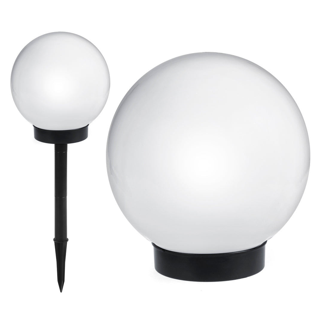 Buiten LED solarlamp op witte standaard 20x20x53cm GroenBlauw GB123