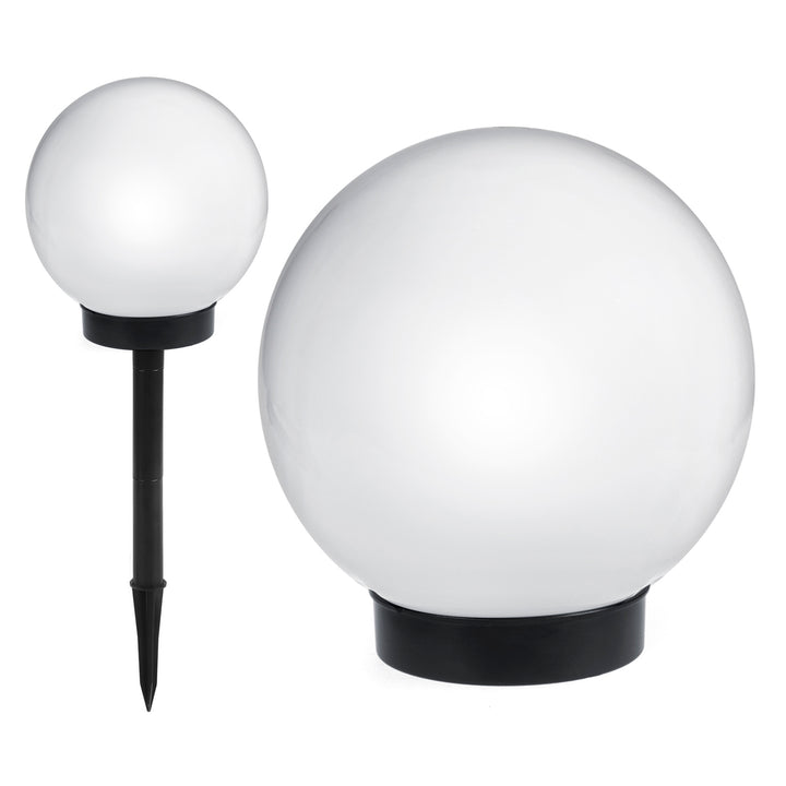 Buiten LED solarlamp op witte standaard 20x20x53cm GroenBlauw GB123