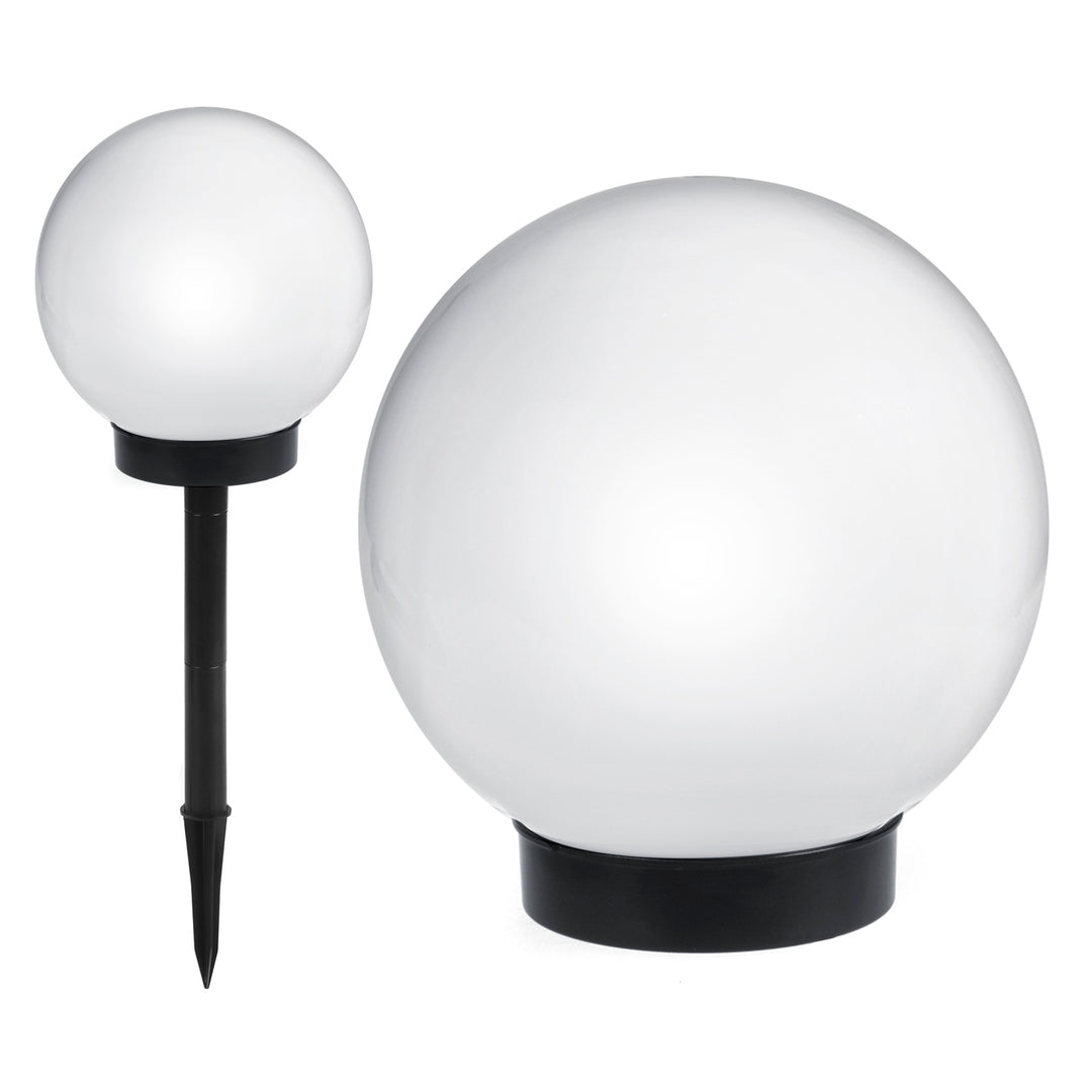 Lampe solaire LED extérieure sur pied blanche 25x25x58 GreenBlue GB166
