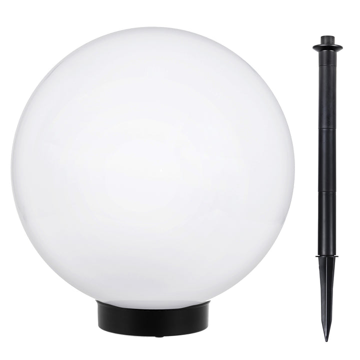 Buiten LED solarlamp op witte standaard 30x30x63 cm GroenBlauw GB168