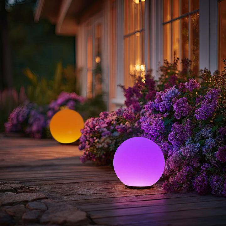 LED-buitenlamp op zonne-energie op kleurrijke standaard 30x30x63cm GB167