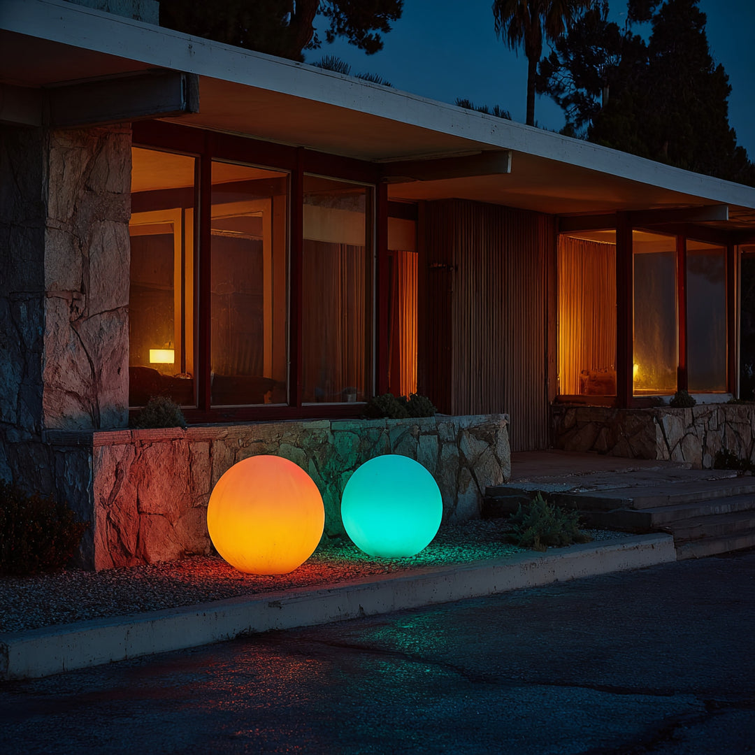 LED-buitenlamp op zonne-energie op kleurrijke standaard 30x30x63cm GB167