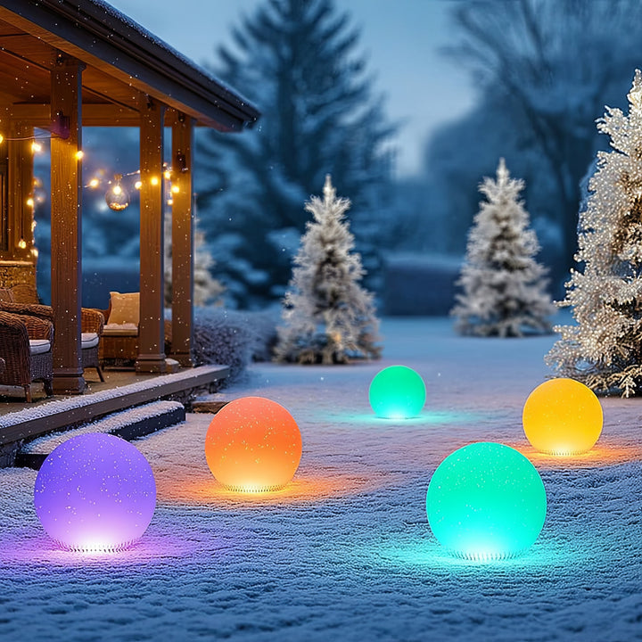 LED-buitenlamp op zonne-energie op kleurrijke standaard 30x30x63cm GB167