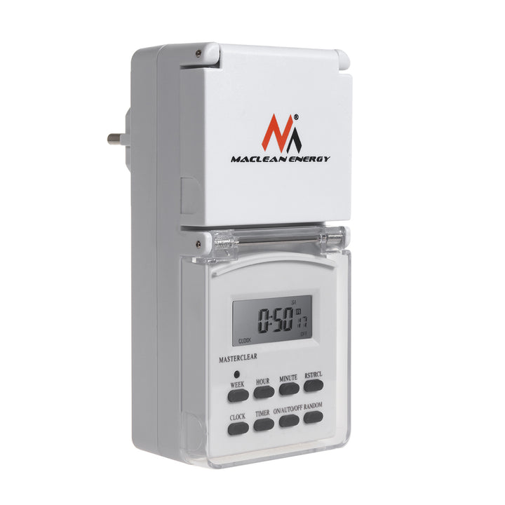 Digitale buitentimer F-aansluiting schuko 10 programma's Maclean Energy MCE08G