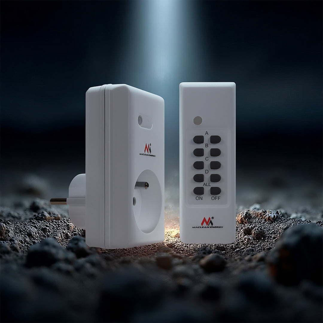 Op afstand bedienbaar stopcontact met afstandsbediening 230VAC 50Hz Maclean MCE151