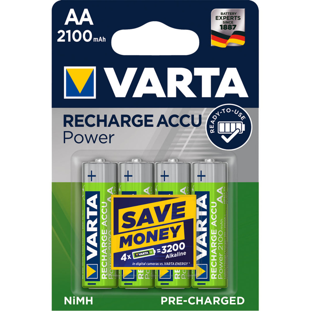 4x Piles Varta Ready2use R6 / AA rechargeables 2100mAh