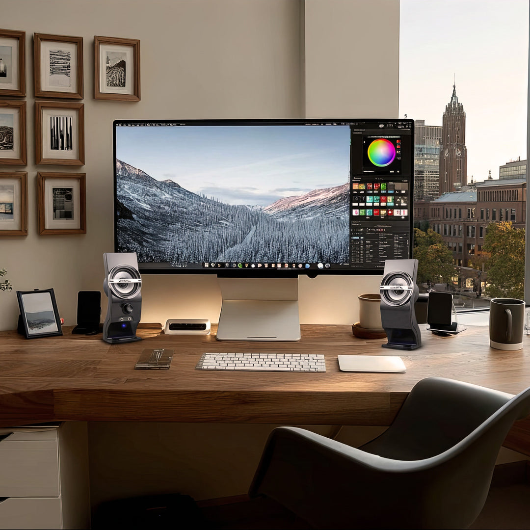 Haut-parleurs d'ordinateur 6W USB Audiocore AC805 noir