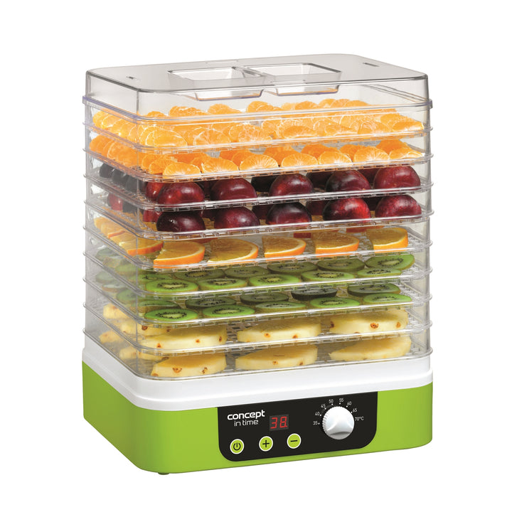 Séchoir Concept pour champignons, fruits et herbes, 9 tamis, minuterie, contrôle de la température, SO-1060