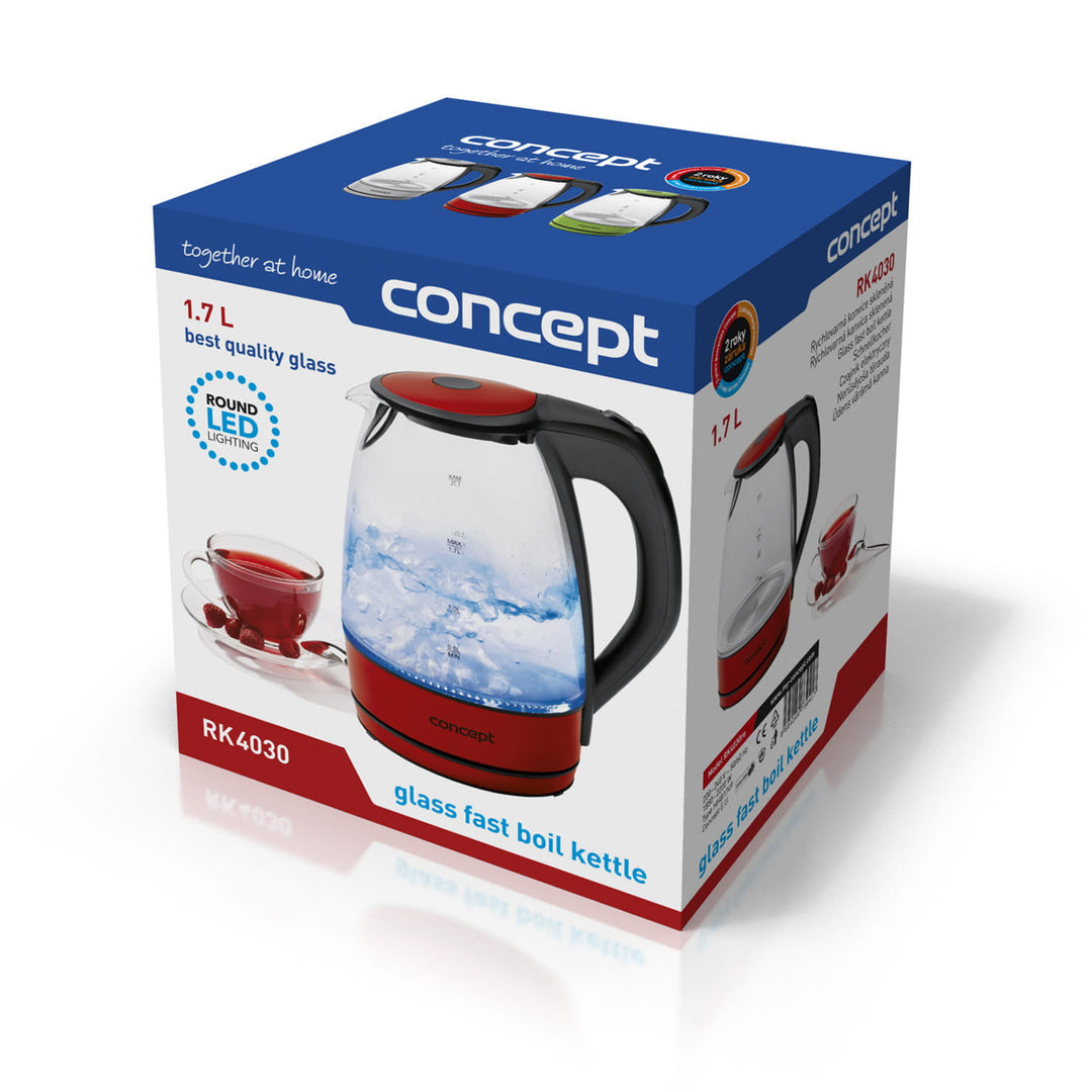 Concept waterkoker, glas, inhoud 1,7L, RK4030RE