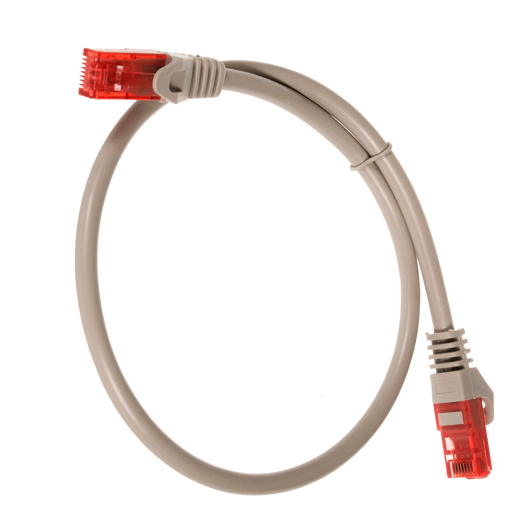 UTP patchkabel cat6 mannelijke connector 0,5 m grijs Maclean MCTV-300 S