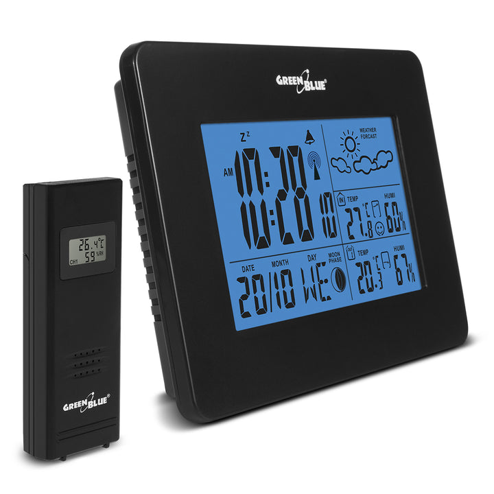 Station météo sans fil avec capteur externe GreenBlue GB146 B