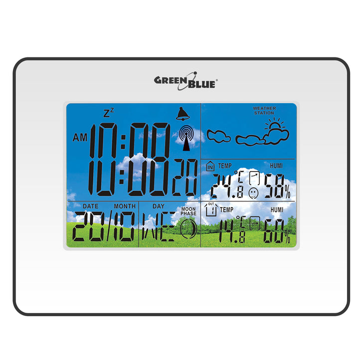 Station météo DCF avec capteur extérieur GreenBlue GB147W