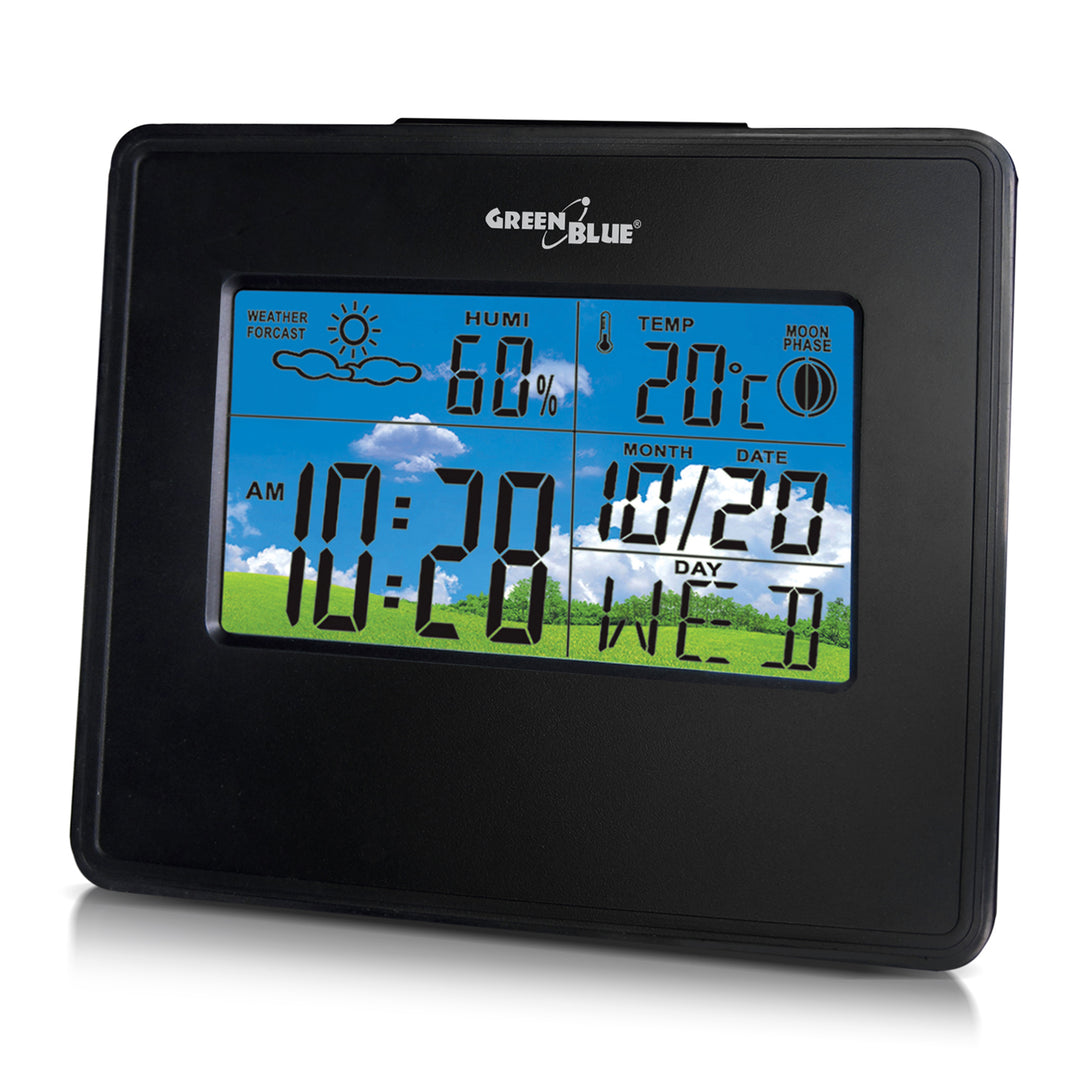 Station météorologique sans fil avec phases de lune GreenBlue GB148