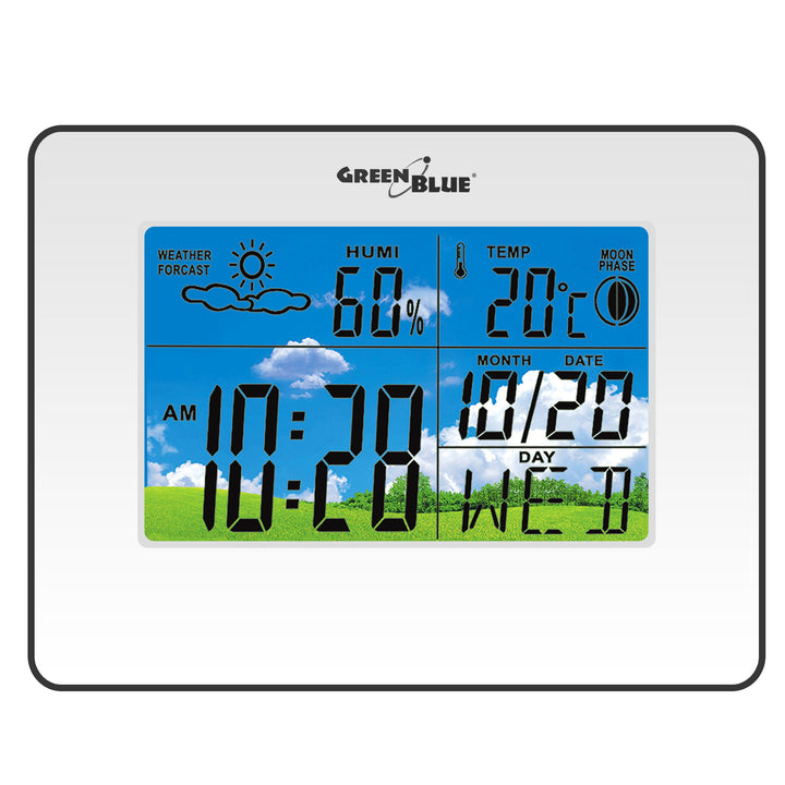 Station météorologique sans fil avec phases de lune GreenBlue GB148