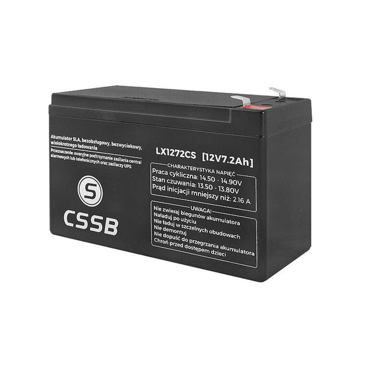 Batterie gel 12V 7.2Ah rechargeable sans fuite et sans entretien CSSB