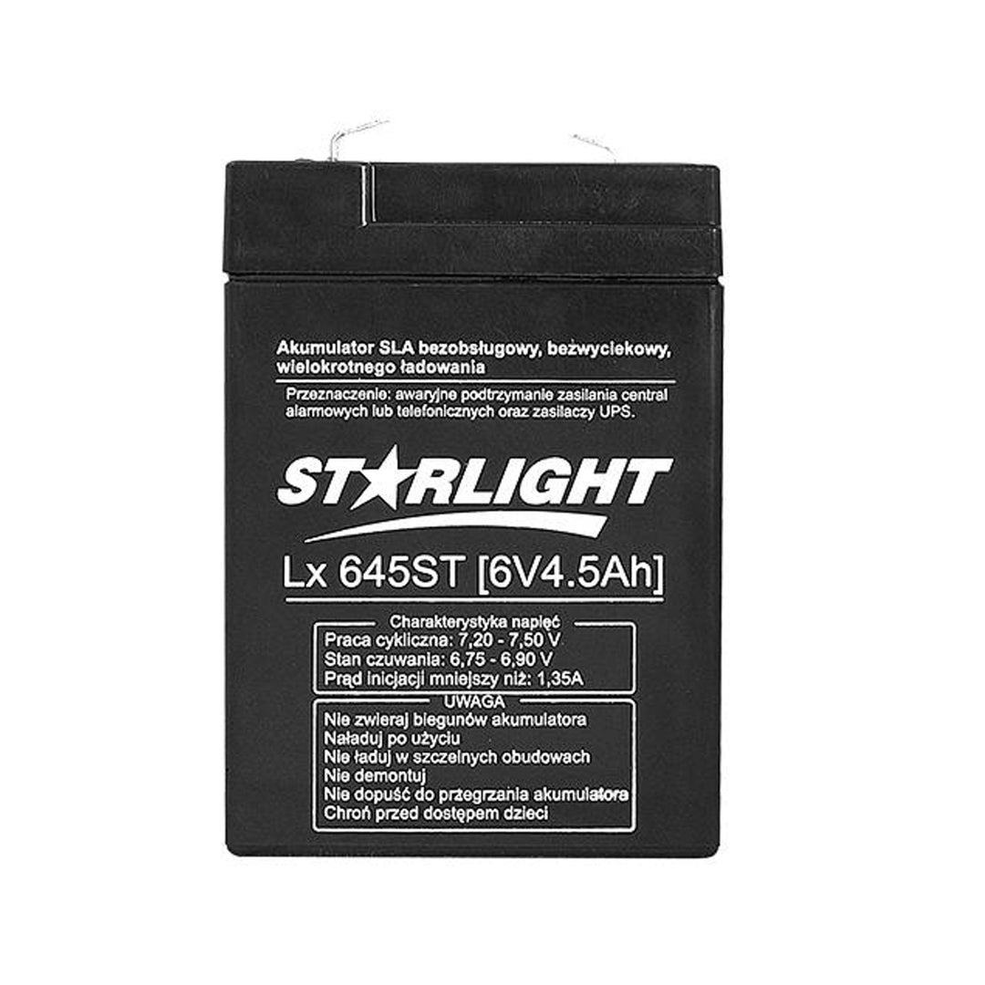 Batterie Gel 6V 4,5Ah Rechargeable AGM sans entretien Starlight