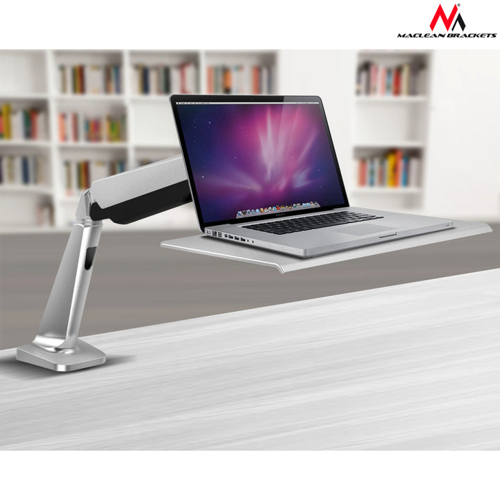 Support de bureau d'ordinateur portable 11 "-15.6" 8kg pour travail assis-debout Maclean MC-767