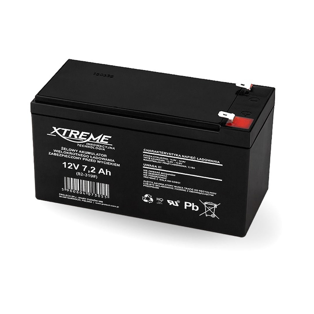 Xtreme onderhoudsvrije oplaadbare 12V 7,2Ah gelaccu