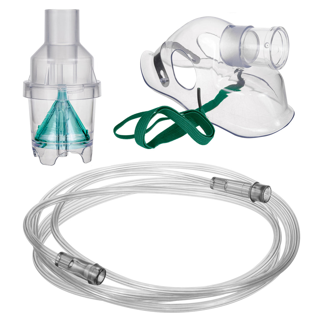 Complete accessoireset voor behandeling met inhalator - kindermasker, vernevelaar, slangetje