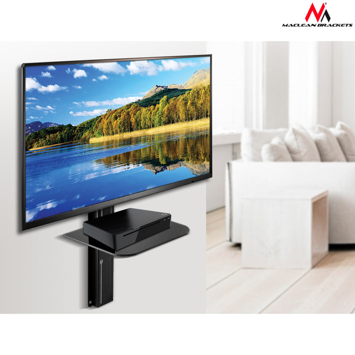 Support TV avec étagère pour DVD Maclean, VESA 200x200, 23"-42", 30 kg, MC-771