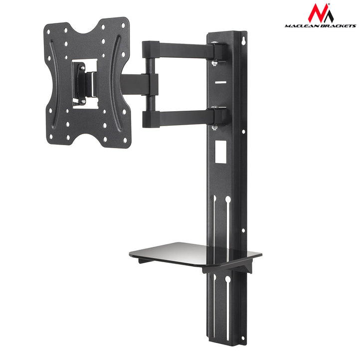 Support TV avec étagère pour DVD Maclean, VESA 200x200, 23"-42", 30 kg, MC-771