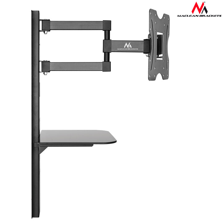 Support TV avec étagère pour DVD Maclean, VESA 200x200, 23"-42", 30 kg, MC-771