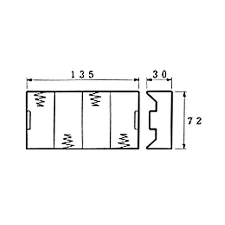 Velleman BH443D 4xR20 D platte batterijmand voor lassen