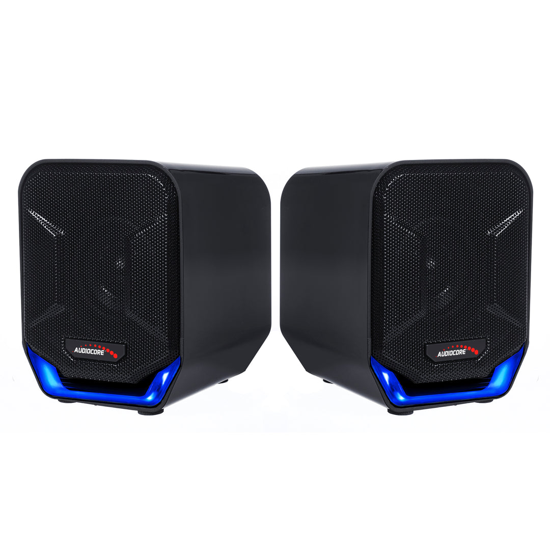 Haut-parleurs d'ordinateur USB 6W Blue&Black Audiocore AC865 B