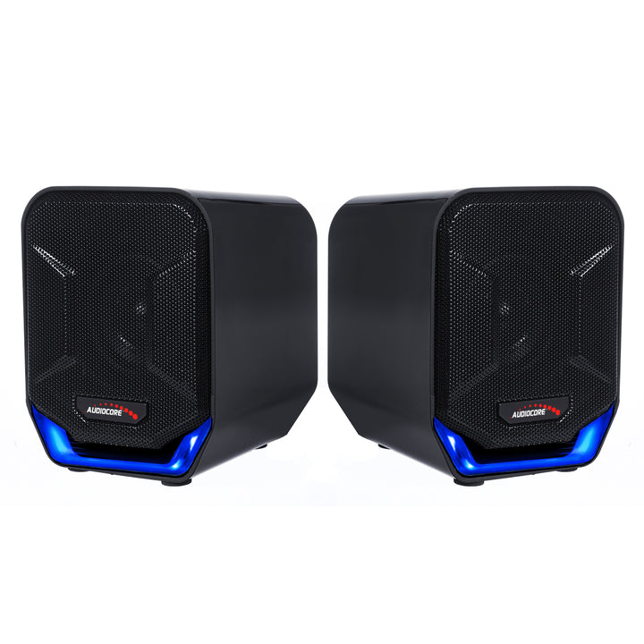 Haut-parleurs d'ordinateur USB 6W Blue&Black Audiocore AC865 B