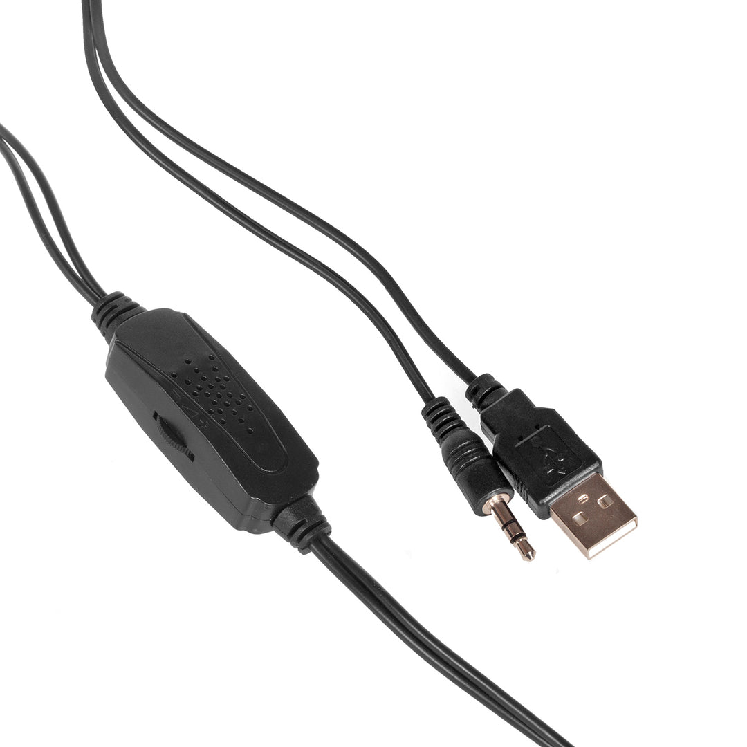 Haut-parleurs d'ordinateur USB 6W Blue&Black Audiocore AC865 B
