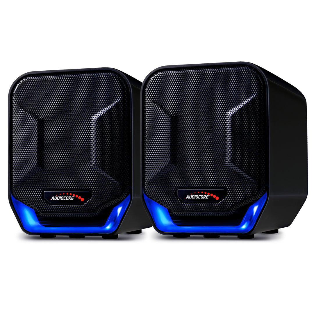 Haut-parleurs d'ordinateur USB 6W Blue&Black Audiocore AC865 B