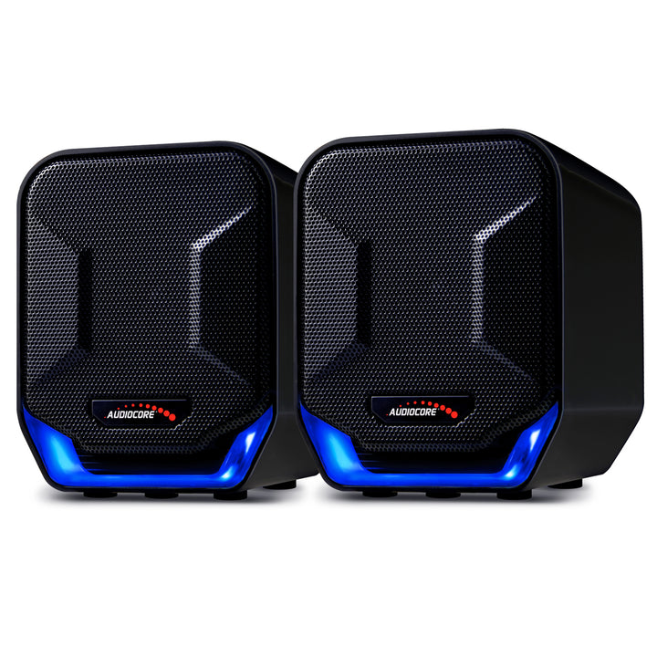 Haut-parleurs d'ordinateur USB 6W Blue&Black Audiocore AC865 B
