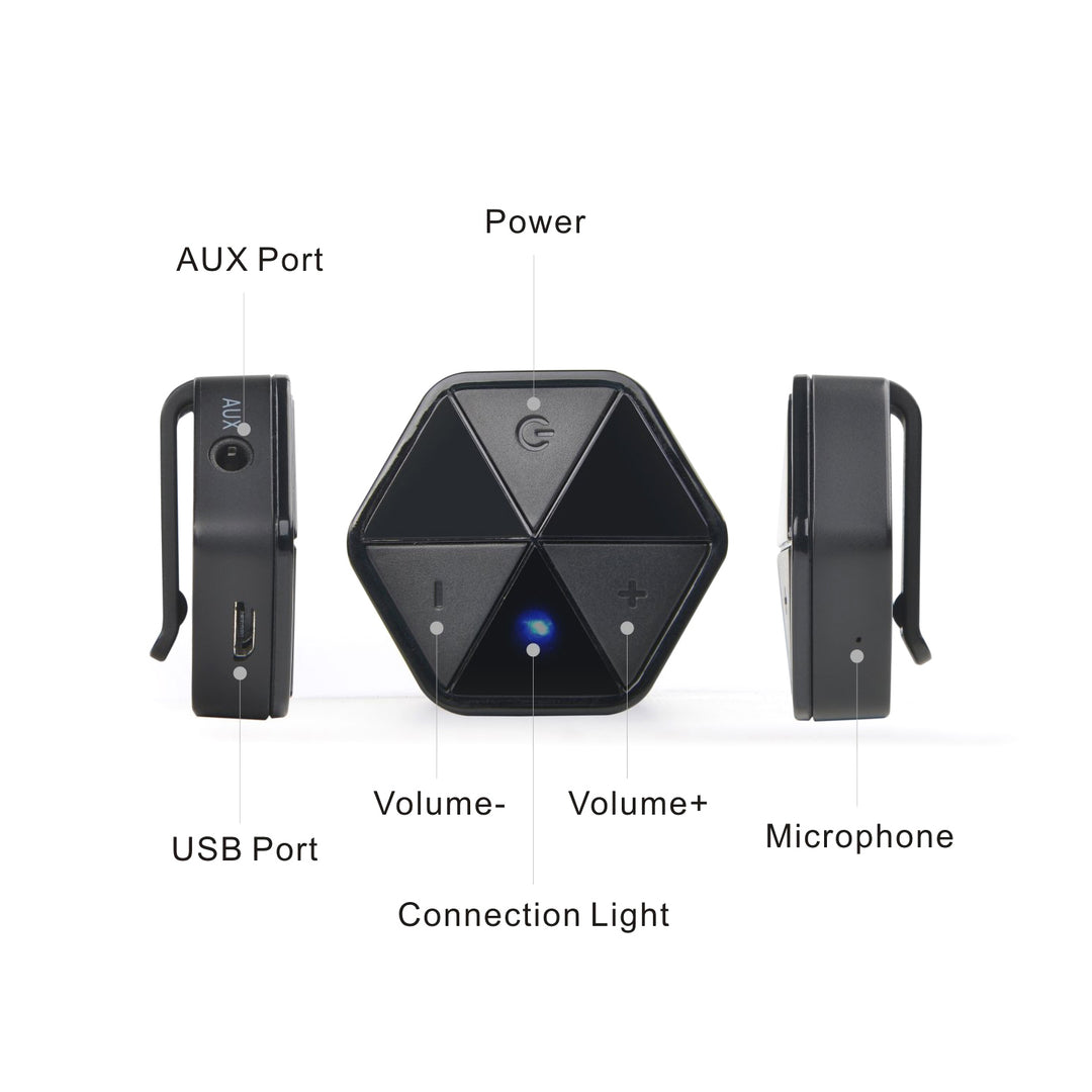 Audiocore AC815 Bluetooth-adapterontvanger met clip - HSP, HFP, A2DP, AVRCP