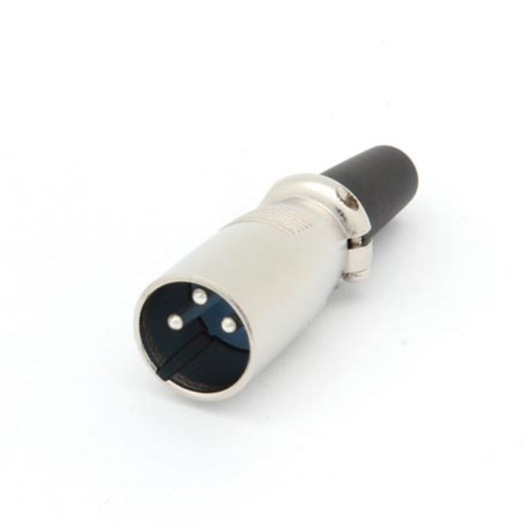 CA093 korte 3P XLR mannelijke connector voor audiosystemen vernikkelde afwerking