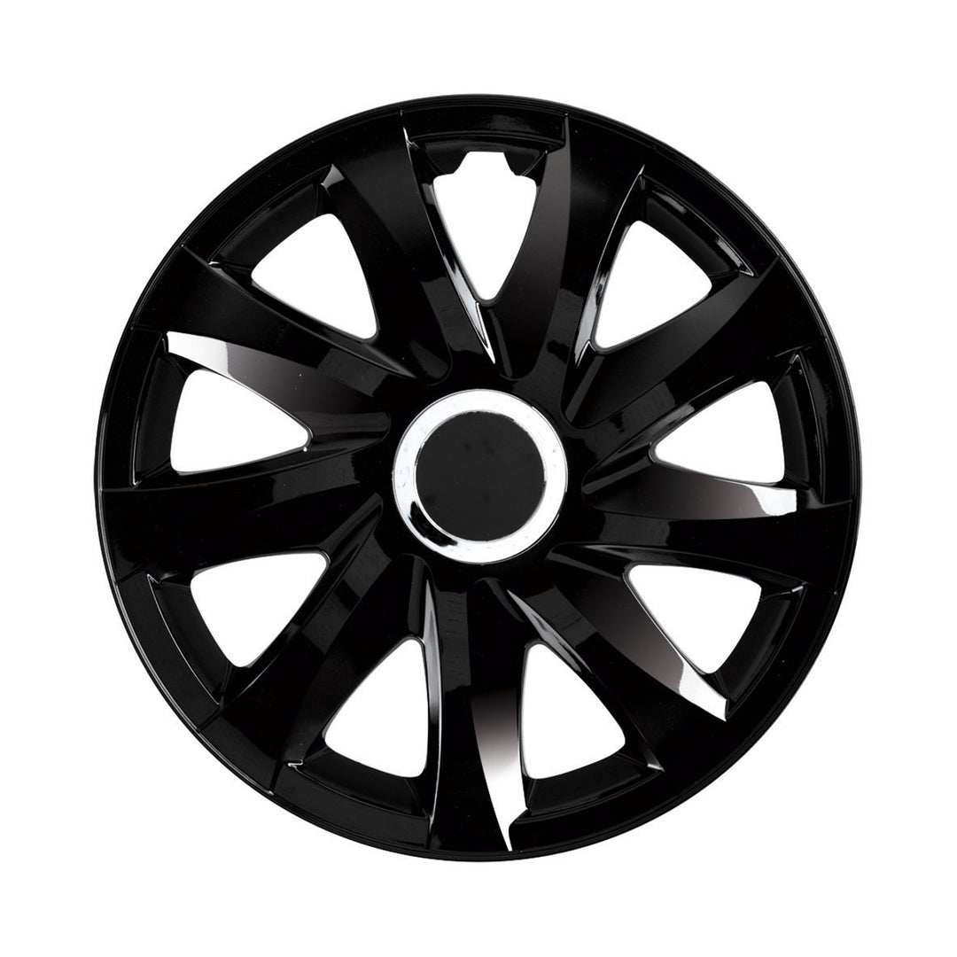 Wieldoppen 14" zwart gelakte set van 4 stuks NRM Drift