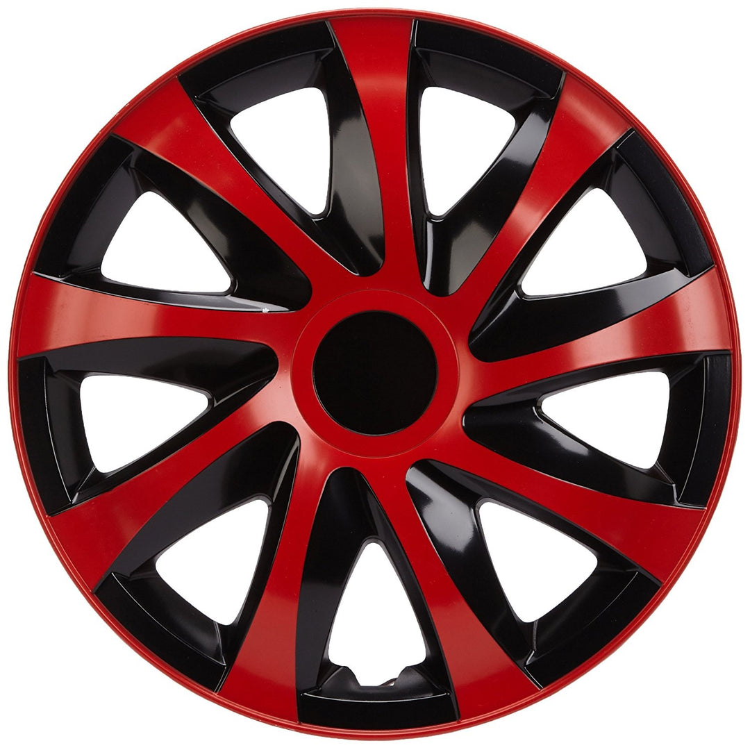 Wieldoppen 15" NRM DRACO rood-zwart, 4 stuks high-end