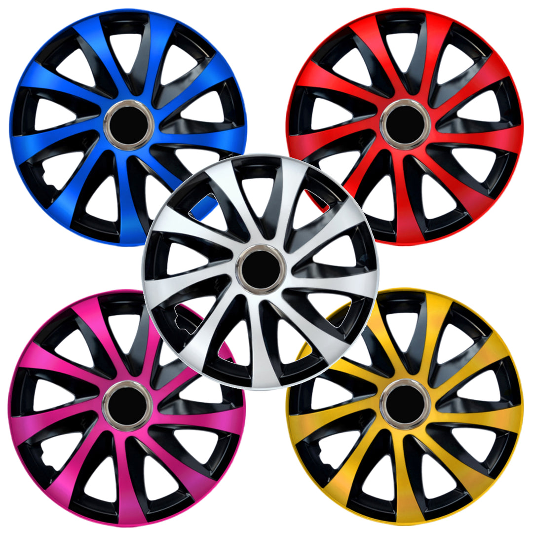 Wieldoppen 14" kleur rood 4 stuks Drift NRM