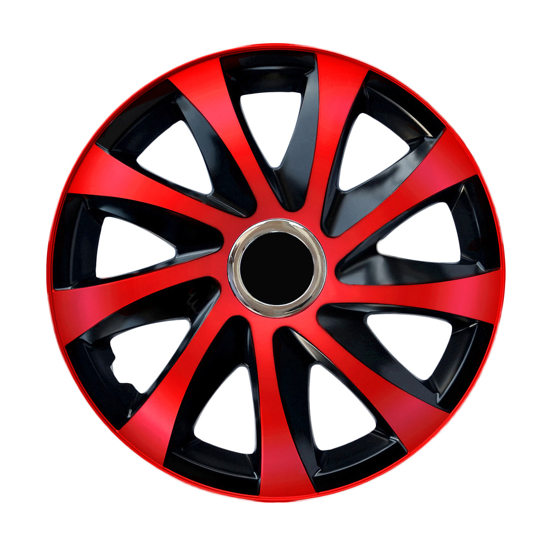 Wieldoppen 14" kleur rood 4 stuks Drift NRM