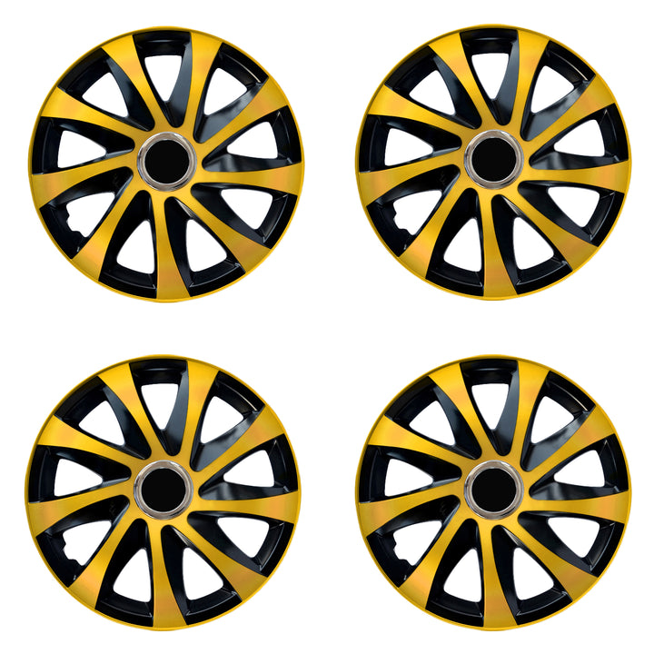 Enjoliveurs universels 15" NRM DRIFT Extra or/noir 4 pièces