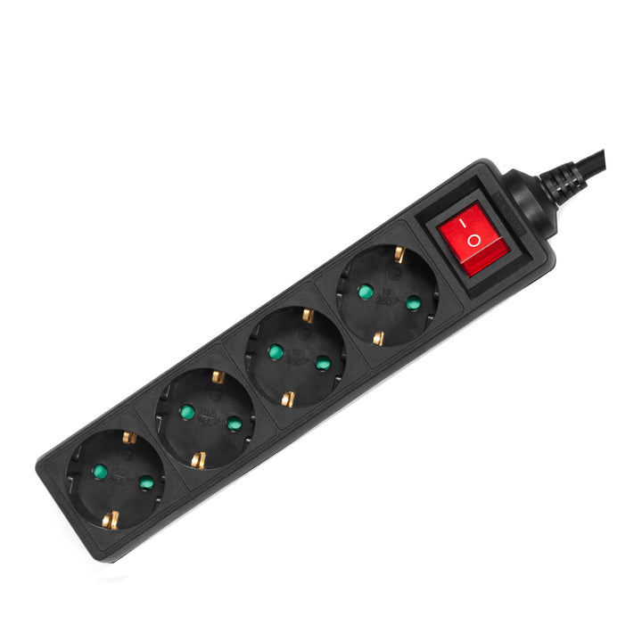 Rallonge multiprise Maclean 4 prises, 3m de longeur, MCE196G 3500W  type allemand
