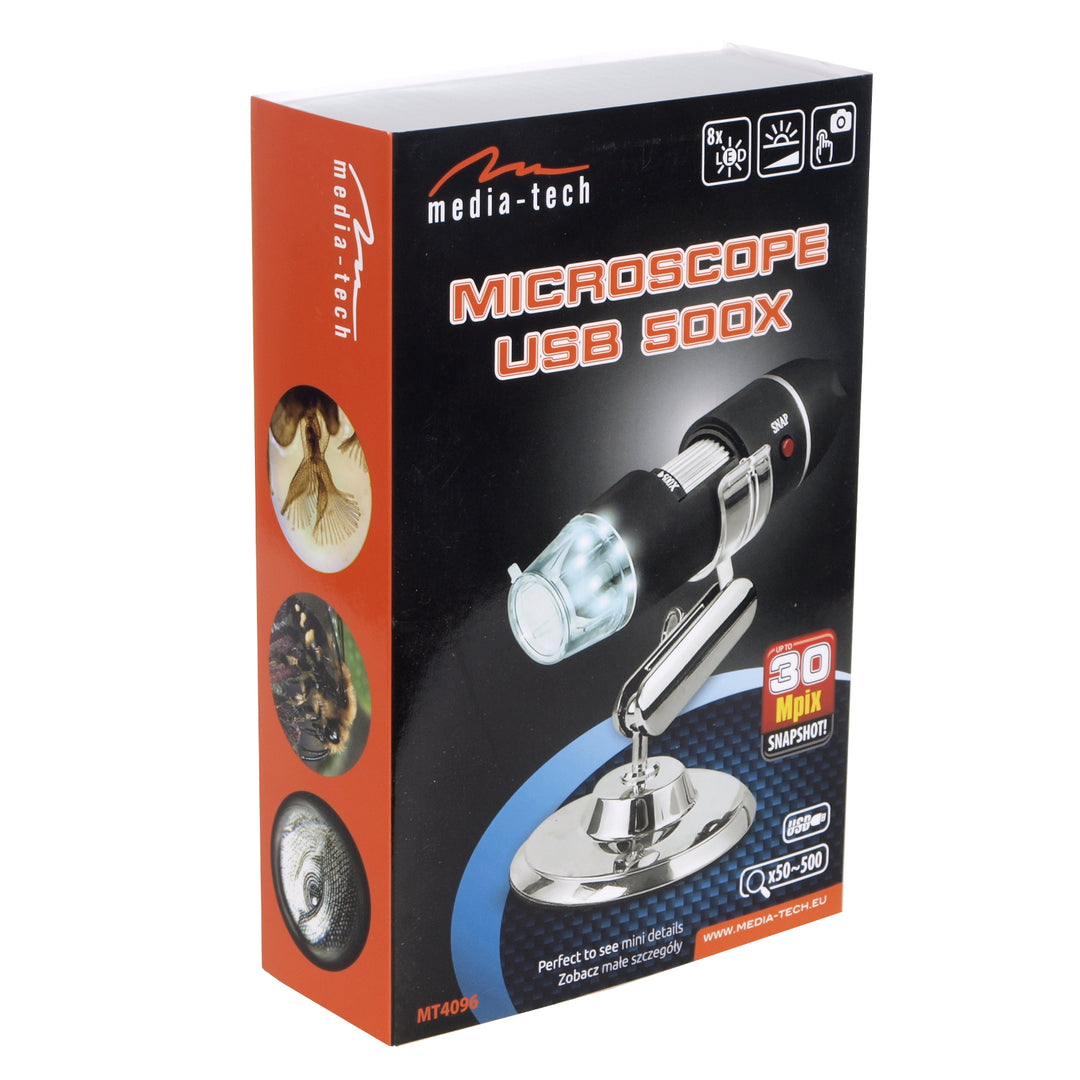 Microscope numérique USB / loupe / microscope MT4096 grossissement de Media-Tech de x50 à x500