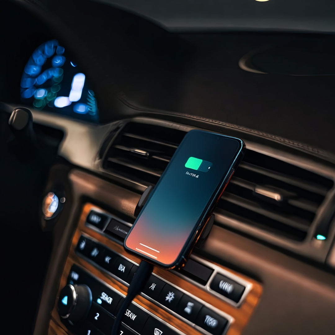 Support pour les téléphones mobiles avec une installation facile dans la fente CD