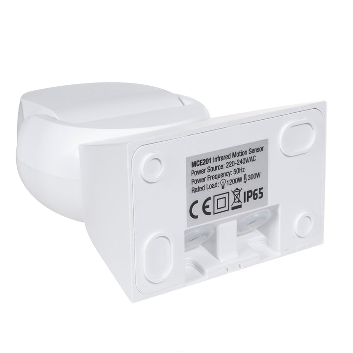 Détecteur de mouvement infrarouge PIR Modern Range 12 m Couleur Blanc IP65 Maclean Energy MCE201W