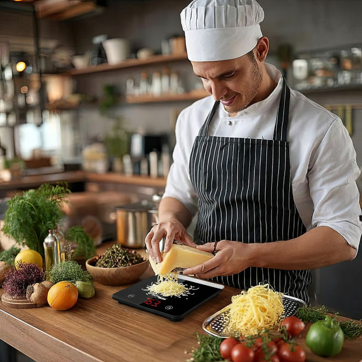 Digitale keukenweegschaal met tarrafunctie, kleur zwart GreenBlue GB171