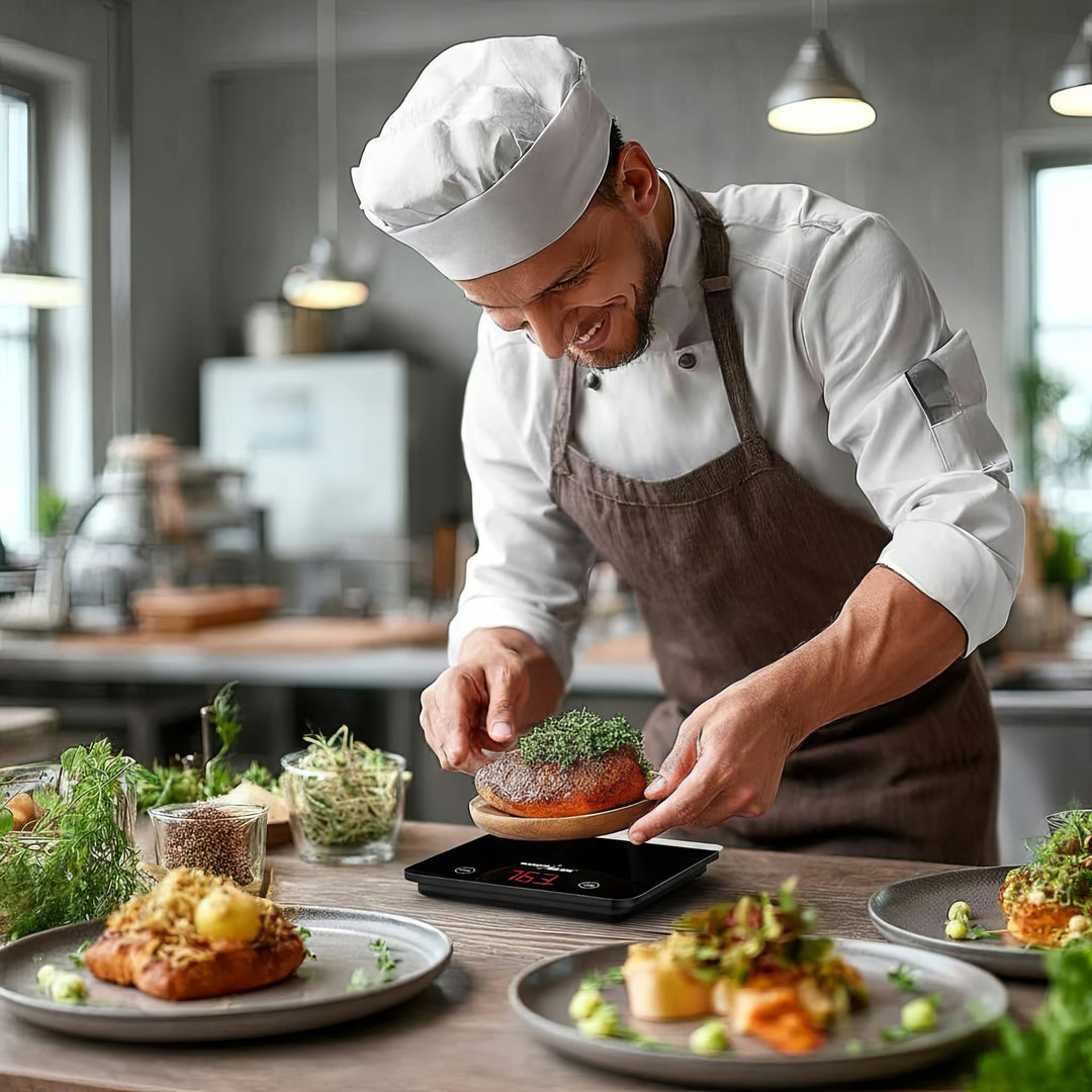 Digitale keukenweegschaal met tarrafunctie, kleur zwart GreenBlue GB171