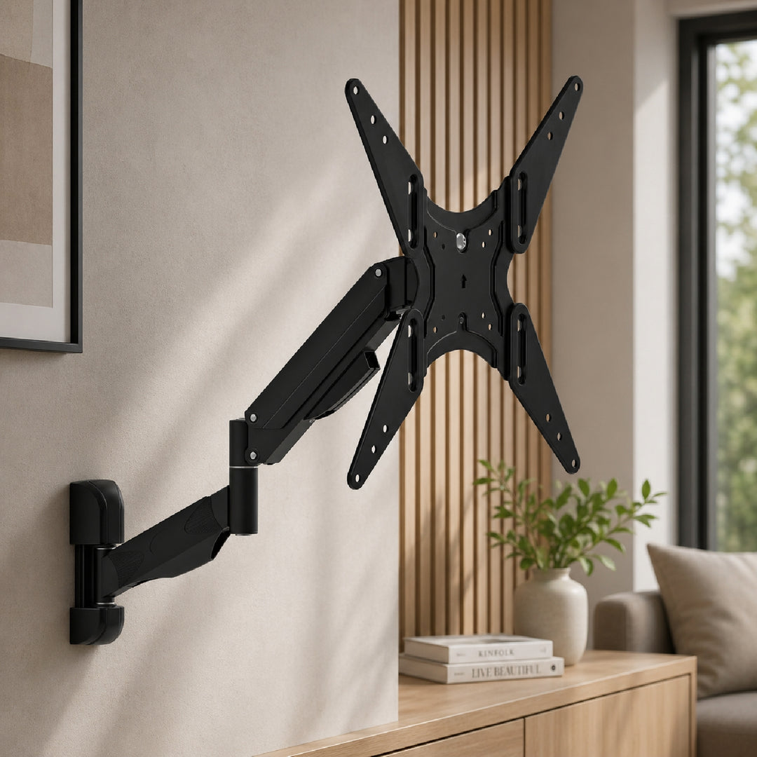 Gasveer Roterende TV-muurbeugel voor LCD-, LED- en plasmaschermen 32-55" 22 kg 2 armen Maclean-beugels MC-784