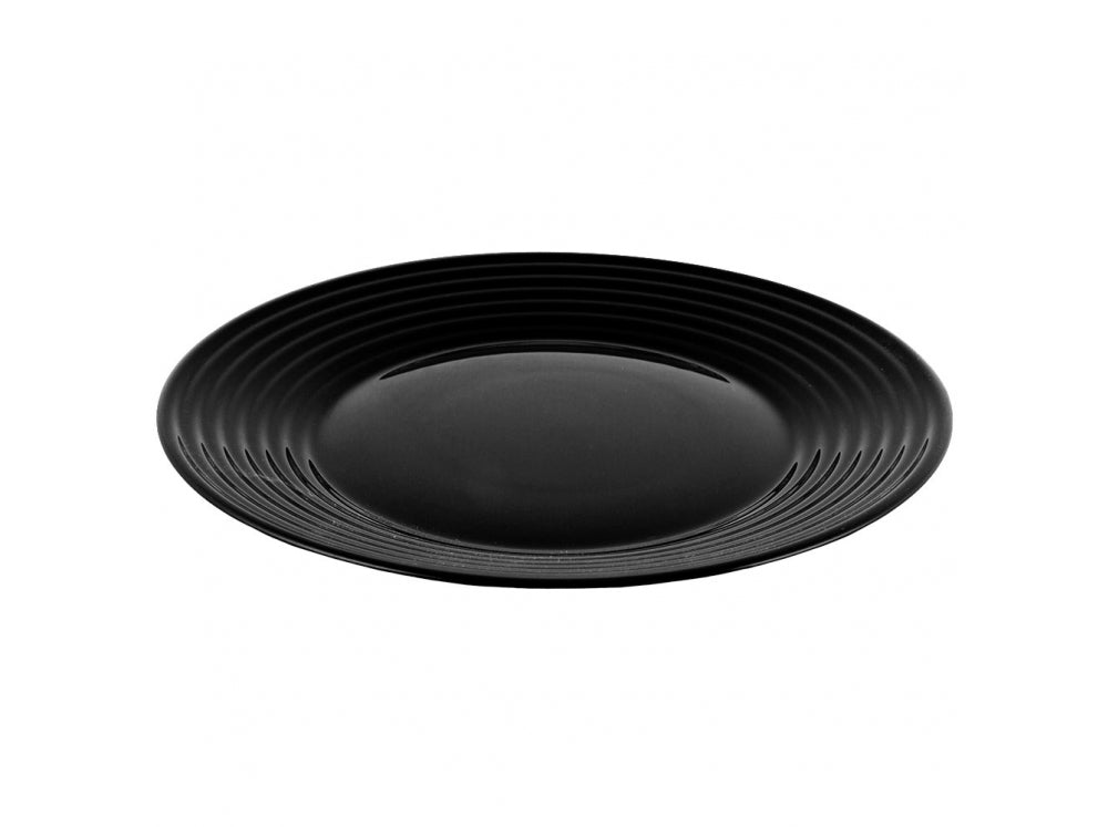 Assiette plate ronde noire 25 cm Harena Noir Luminarc